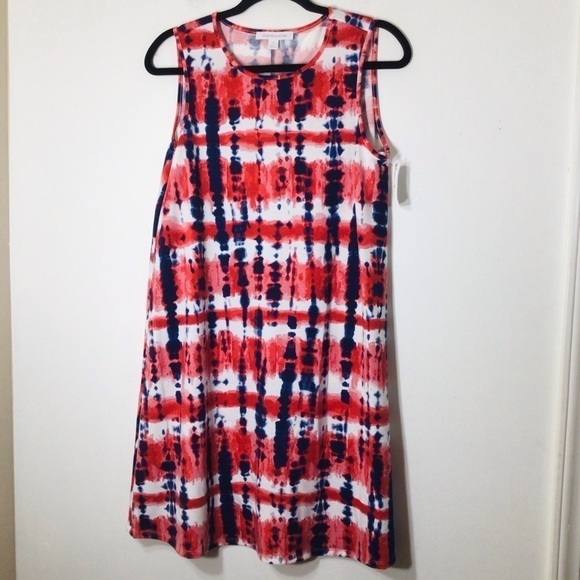 NWT Celebrate Together 4th of July Tshirt Tie Dye Dress Small - Picture 1 of 6